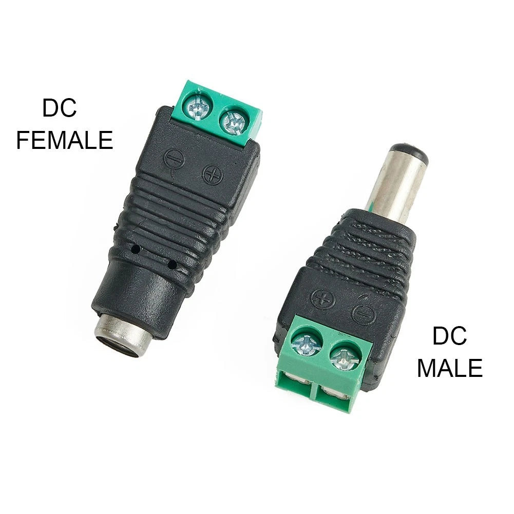 10 Pack Male Female Screw Terminal DC Power Adaptors