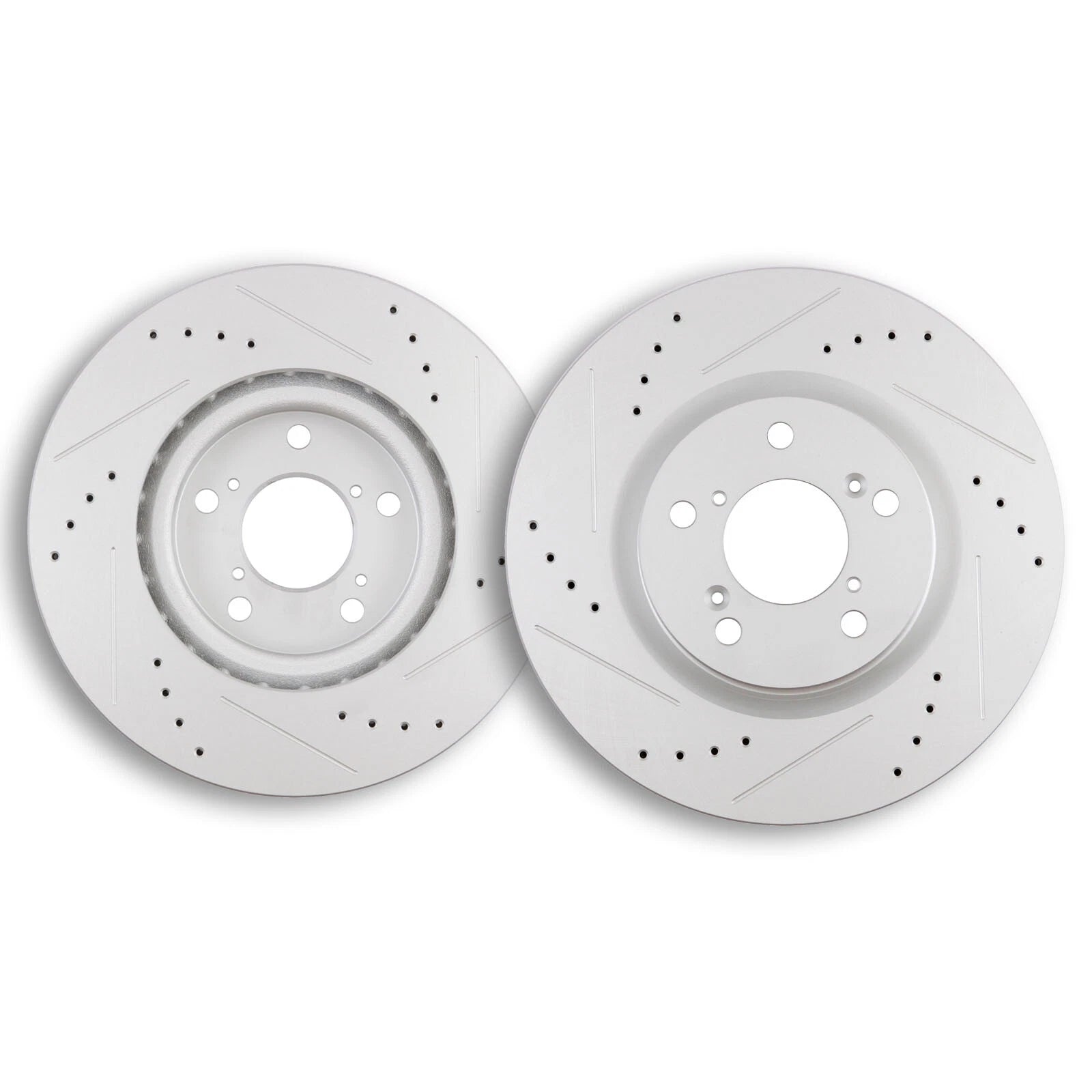 Set of 2 Slotted Front Disc Brake Rotors for Acura TL Honda Odyssey