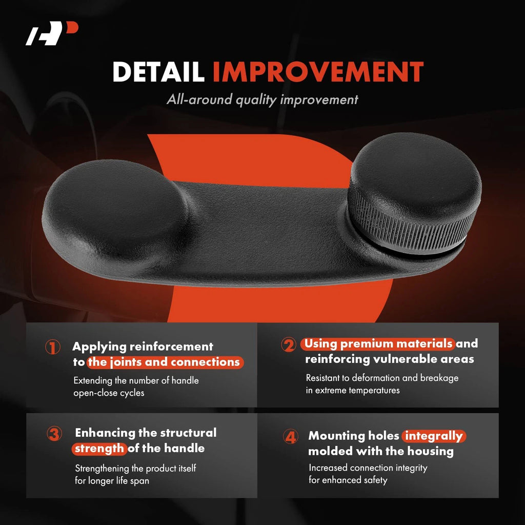Set of 4 Interior Door Handles for Jeep Wrangler (1997–2010)