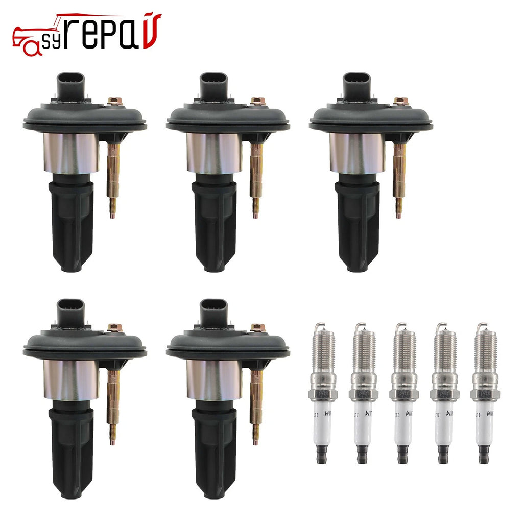 5X Ignition Coils + 5X Iridium Spark Plugs UF303 for Chevy Colorado GMC Canyon (2015–2022)
