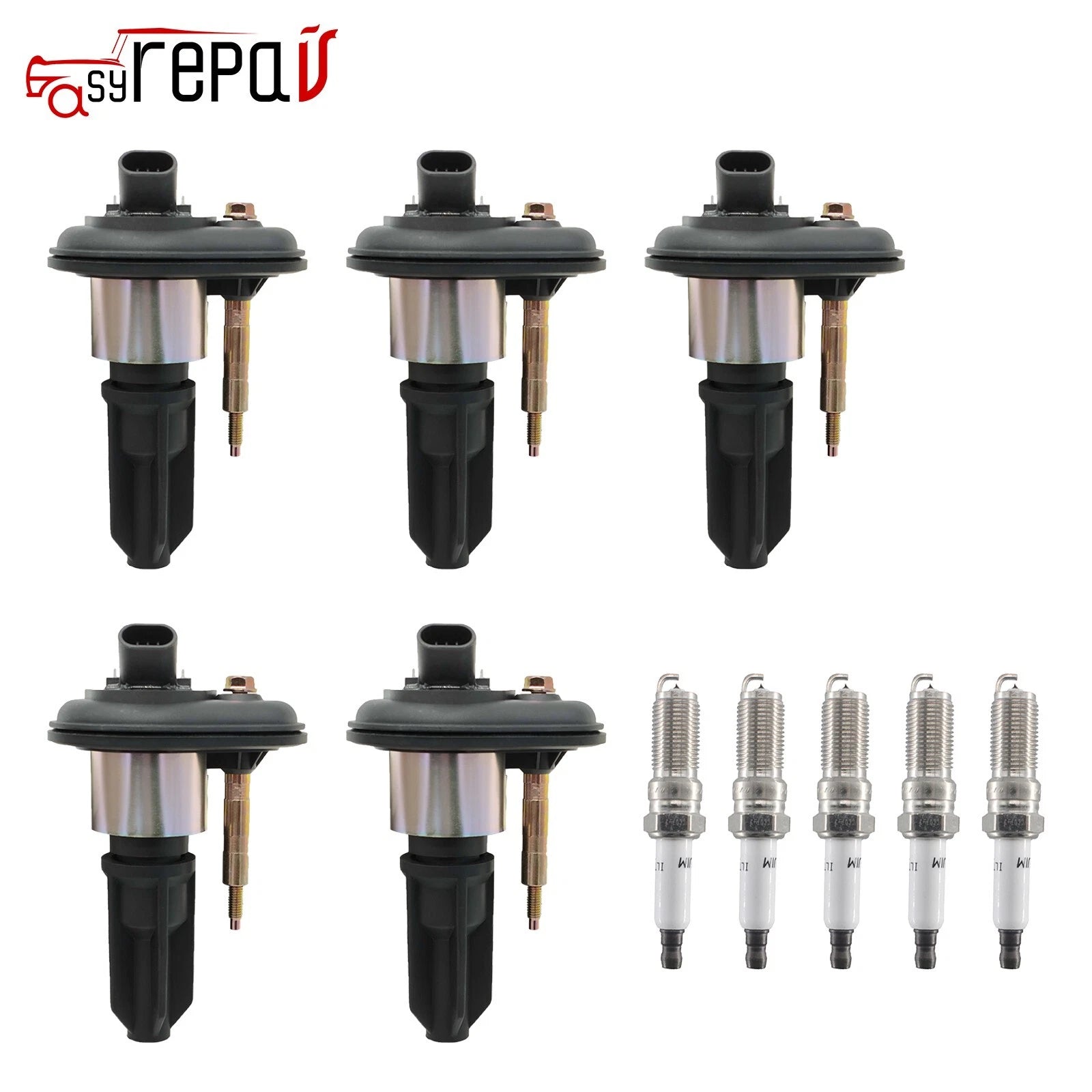 5X Ignition Coils + 5X Iridium Spark Plugs UF303 for Chevy Colorado GMC Canyon (2015–2022)