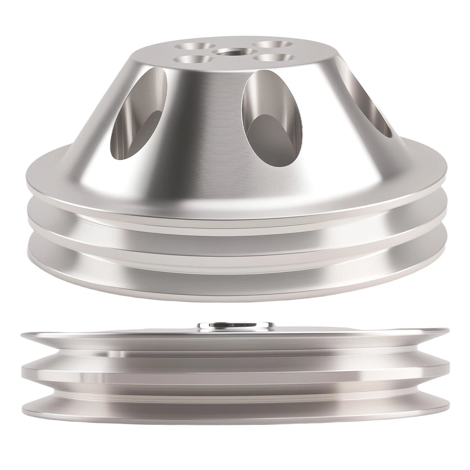 Double V-Belt Drive Pulley for Chevrolet 283-350 (Short Water Pump System)