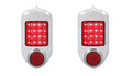 LED Tail Light Assembly Pair with Chrome Housing for Chevrolet (1951–1952)