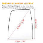 Driver Side Mirror Glass with Backing Plate for Ford Transit (2015–2020)
