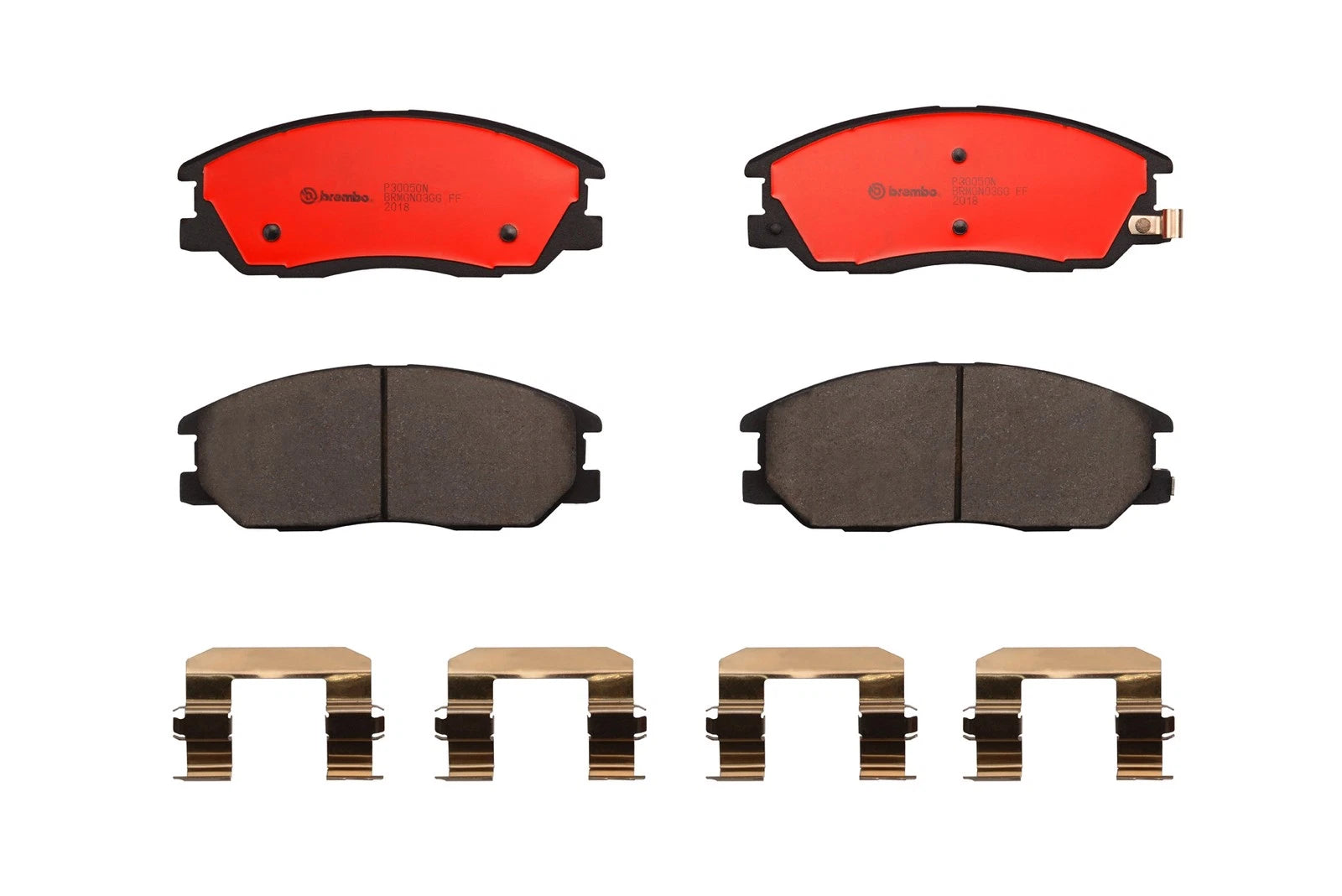 Set of 4 Brembo Front Ceramic Slotted Brake Pads for Kia Sorento (2003–2009)