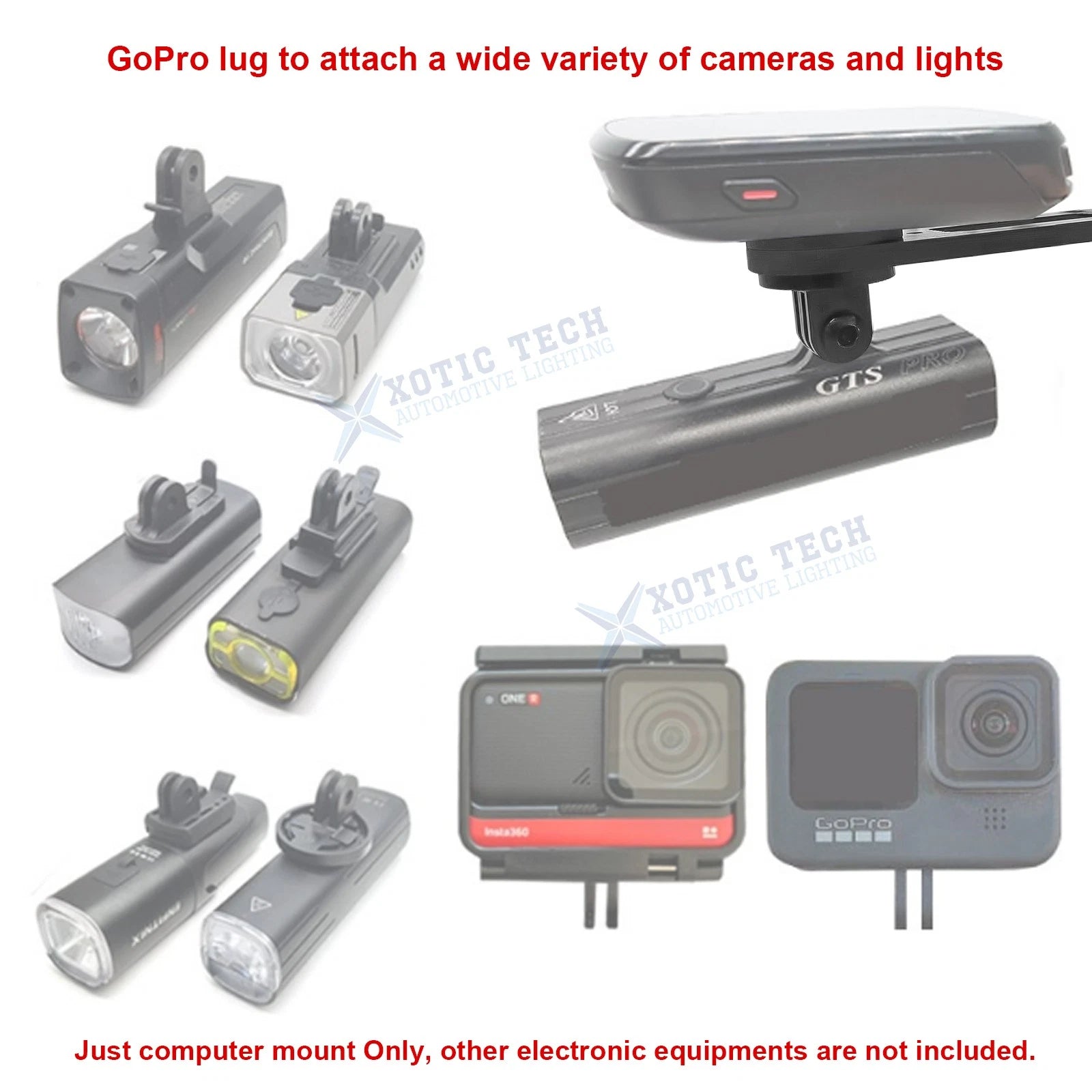 Lightweight Bike Handlebar Out Front Computer Mount for Wahoo Roam (2020-2025)