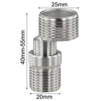 2X 304 Stainless Steel Shower Faucet Adapter with Rotatable Features