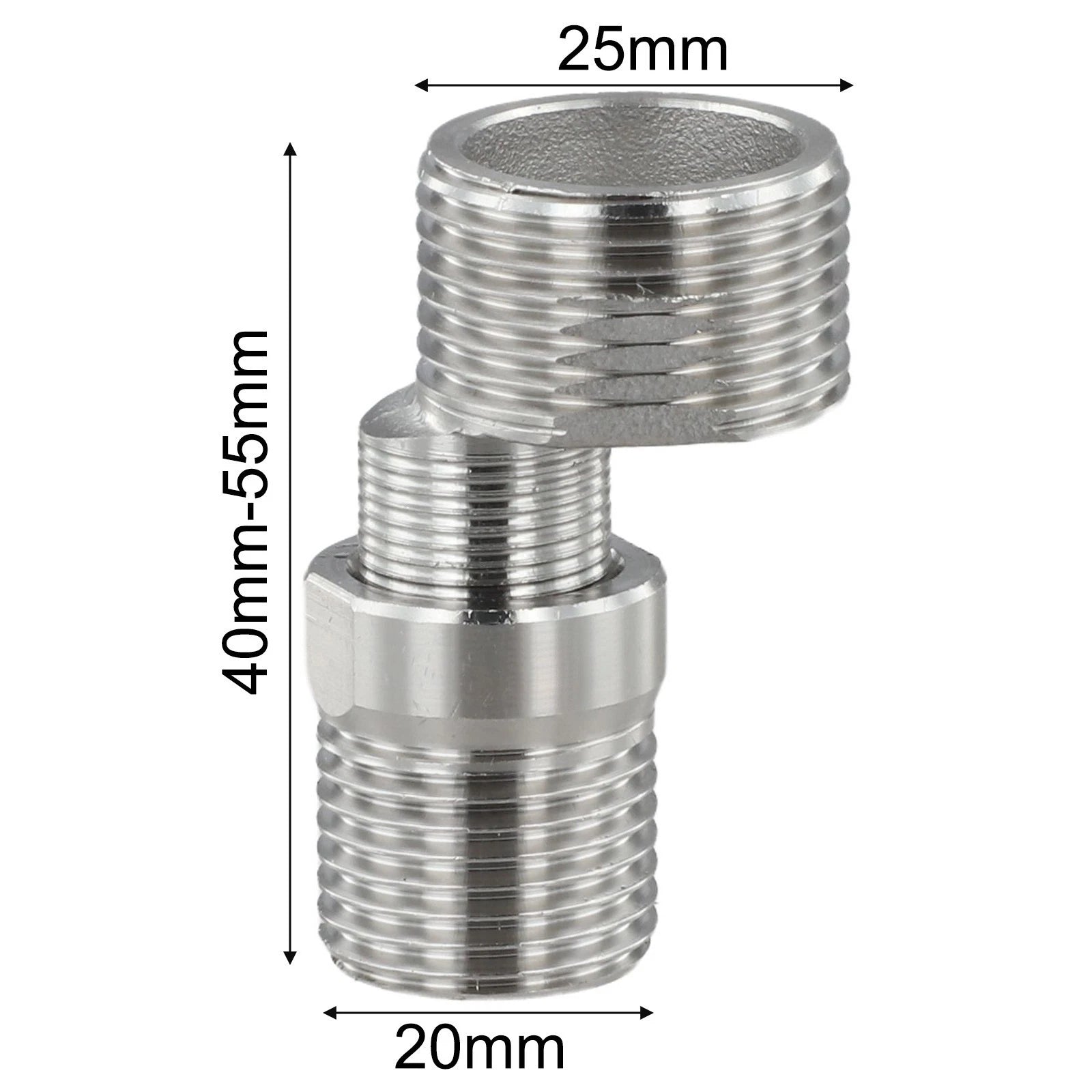 2X 304 Stainless Steel Shower Faucet Adapter with Rotatable Features