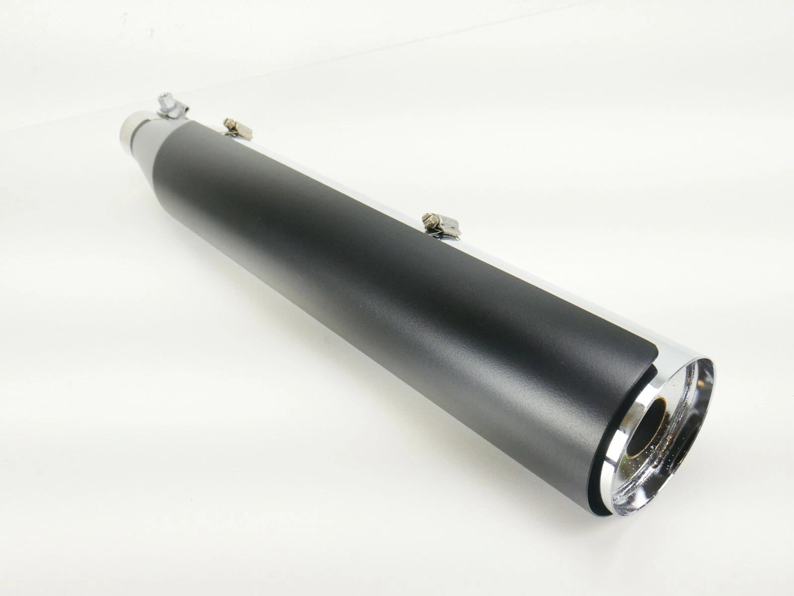 Slip On Muffler for Harley Davidson Softail & Fatboy (2018–2024) w/ Black Heat Shield