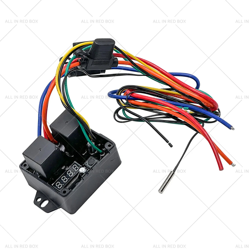 Dual Electric Radiator Fan Thermostat Controller for 12V (185-205F)