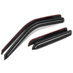 Set of 4 Window Visors for Chevrolet GMC Cadillac (1992–2000) - Glossy Black 3M Adhesive