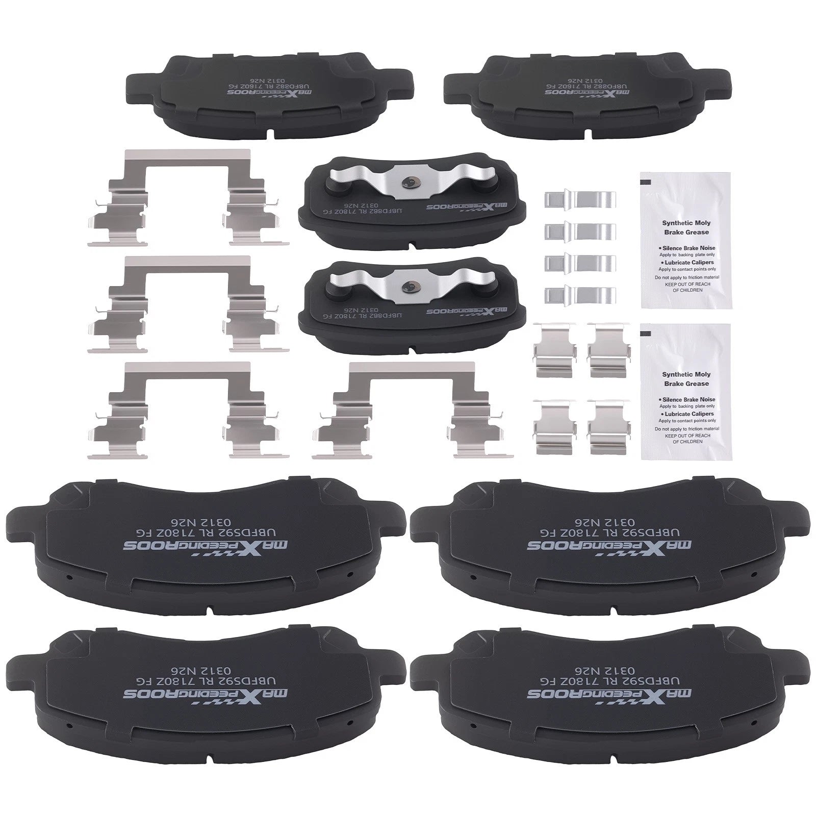 8pcs Ceramic Brake Pads Set for Mitsubishi Lancer (2004–2016) P866 P1037