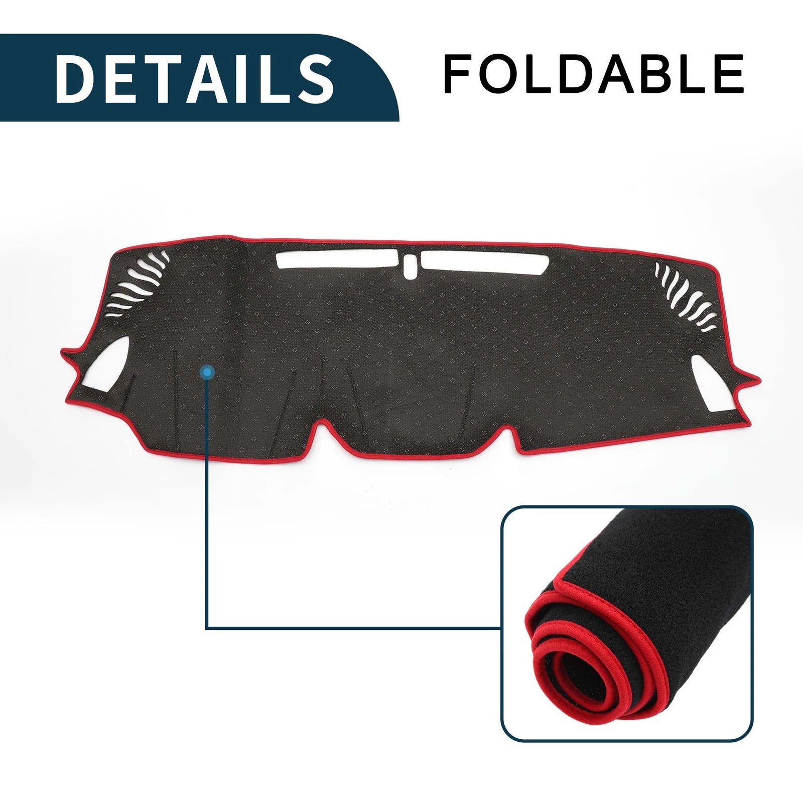 Dashboard Cover Mat for Subaru Levorg (2014–2020) Black Red Sun Protector