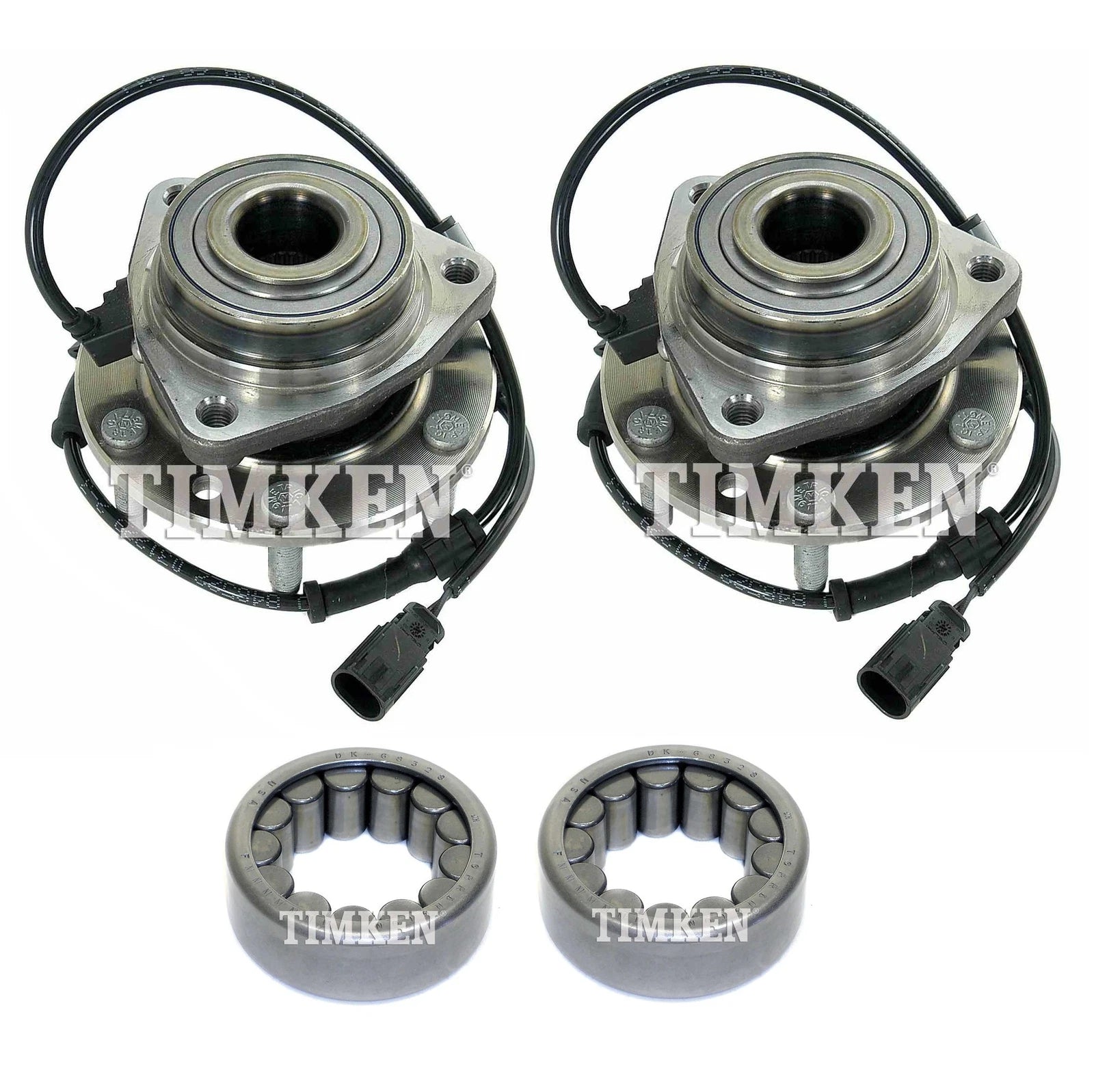 Front & Rear Wheel Bearings & Hubs Kit for Trailblazer Envoy Ascender (2002–2009)