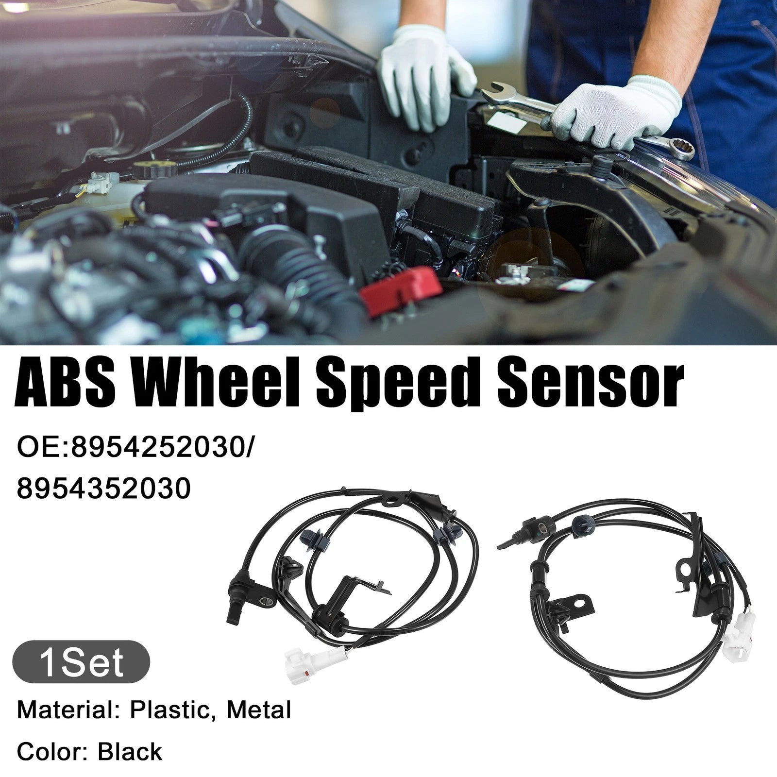 Set of 2 Front ABS Wheel Speed Sensors for Toyota Yaris (2006–2011) No.8954252030