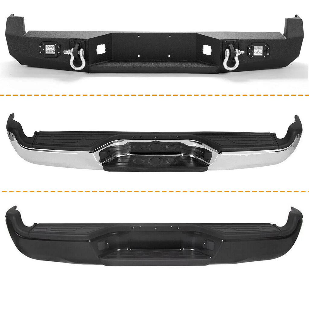 Complete Rear Bumper Assembly for Toyota Tacoma (2005–2015) w/LED Lights
