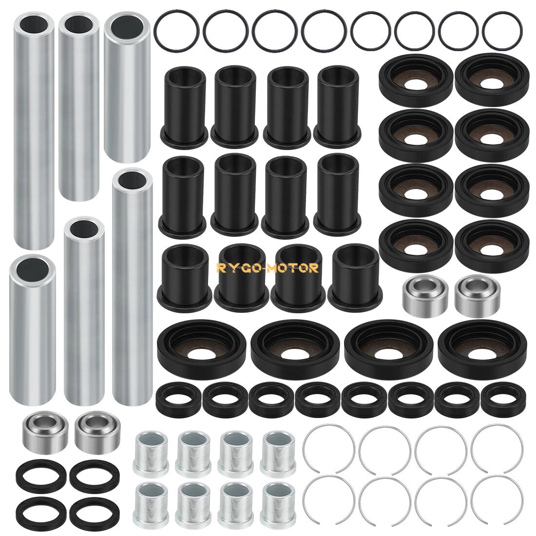 Set of 2 Rear Upper & Lower A-Arm Bushing Shaft Kit for Honda Rincon TRX650 TRX680 (2003–2014)