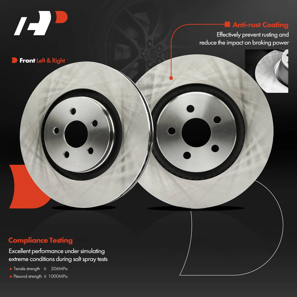 Front Disc Brake Rotors for Ford Fusion (2017–2019) Edge Lincoln MKZ MKX