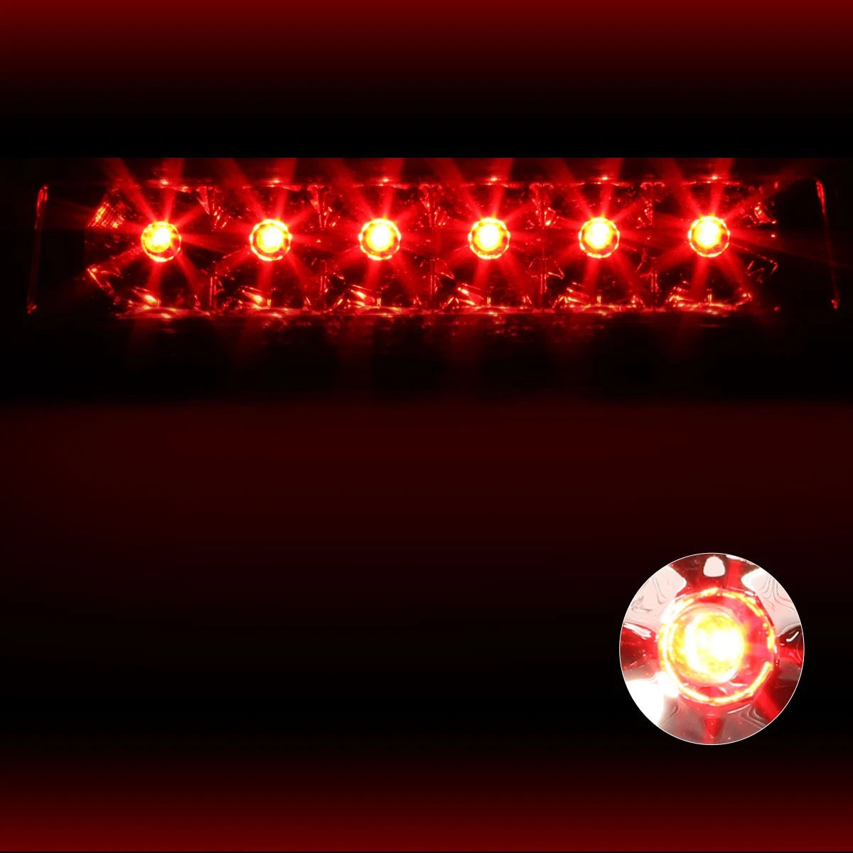Full LED Third Brake Light for Jeep Wrangler (1997–2006) Chrome
