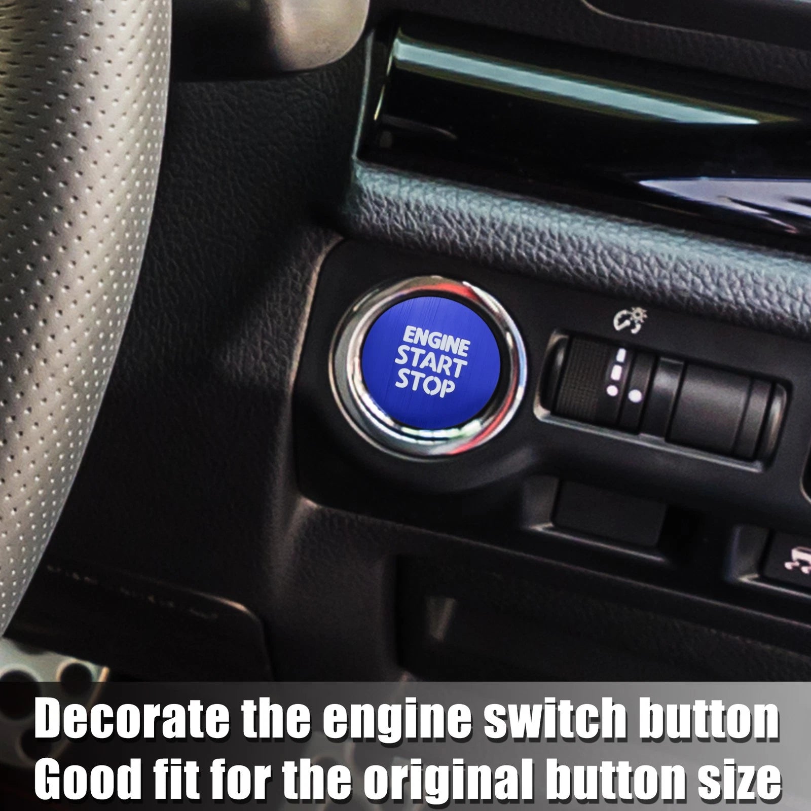 Auto Engine Start Stop Button Cover for Toyota Crown Royal GRS21 (2012–2018) Blue 767153060984