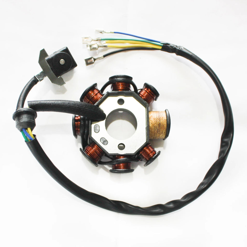 8 Poles Magneto Flywheel Stator for 150cc 200cc 250cc Engine ATV (PIT Quad)