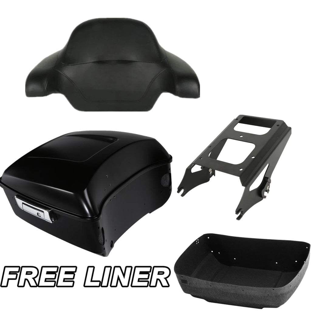 Matte Black Trunk Pad Rack for Harley Touring Glide (2009–2013)
