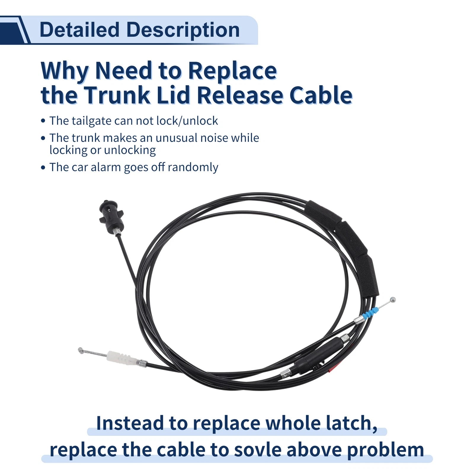 Trunk Lid Release Cable for Honda Accord (2006–2007) No. 74880SDAA11