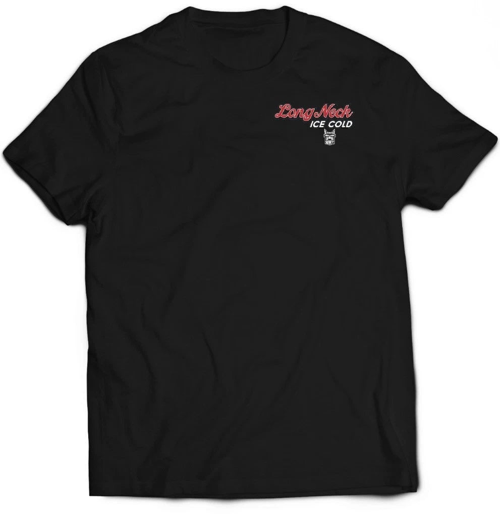 Long Neck Ice Cold T-Shirt for Big Rig Trucks (Black)