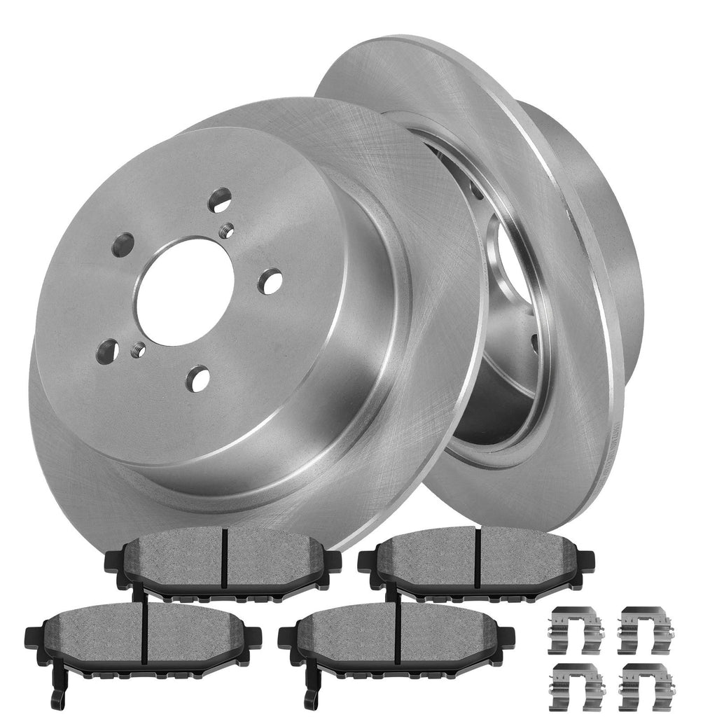 Set of 2 Rear Brake Rotors & Ceramic Pads for Subaru Legacy Outback (2005–2009)