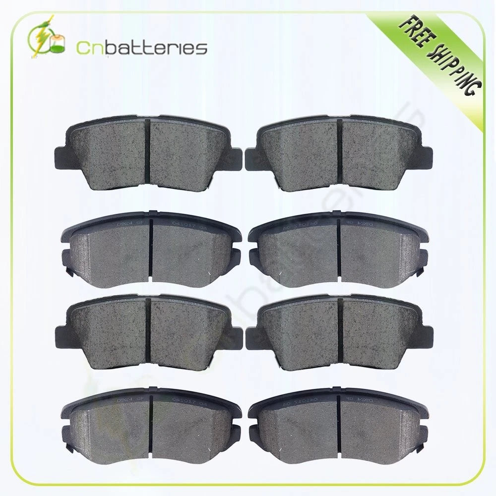 Set of 4 Low Dust Ceramic Brake Pads for Hyundai Sonata (2008–2010)