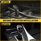 Carbon Fiber Gear Shift Knob Cover for BMW 1 2 3 4 5 6 Series X3 X5 X4 (2000–2023)