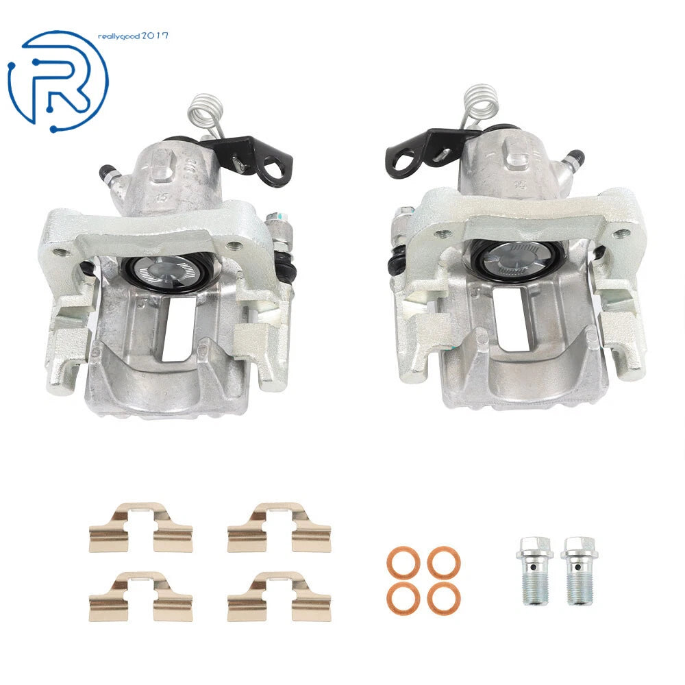 Set of 2 Rear Brake Calipers for Volkswagen Audi (2000–2010)