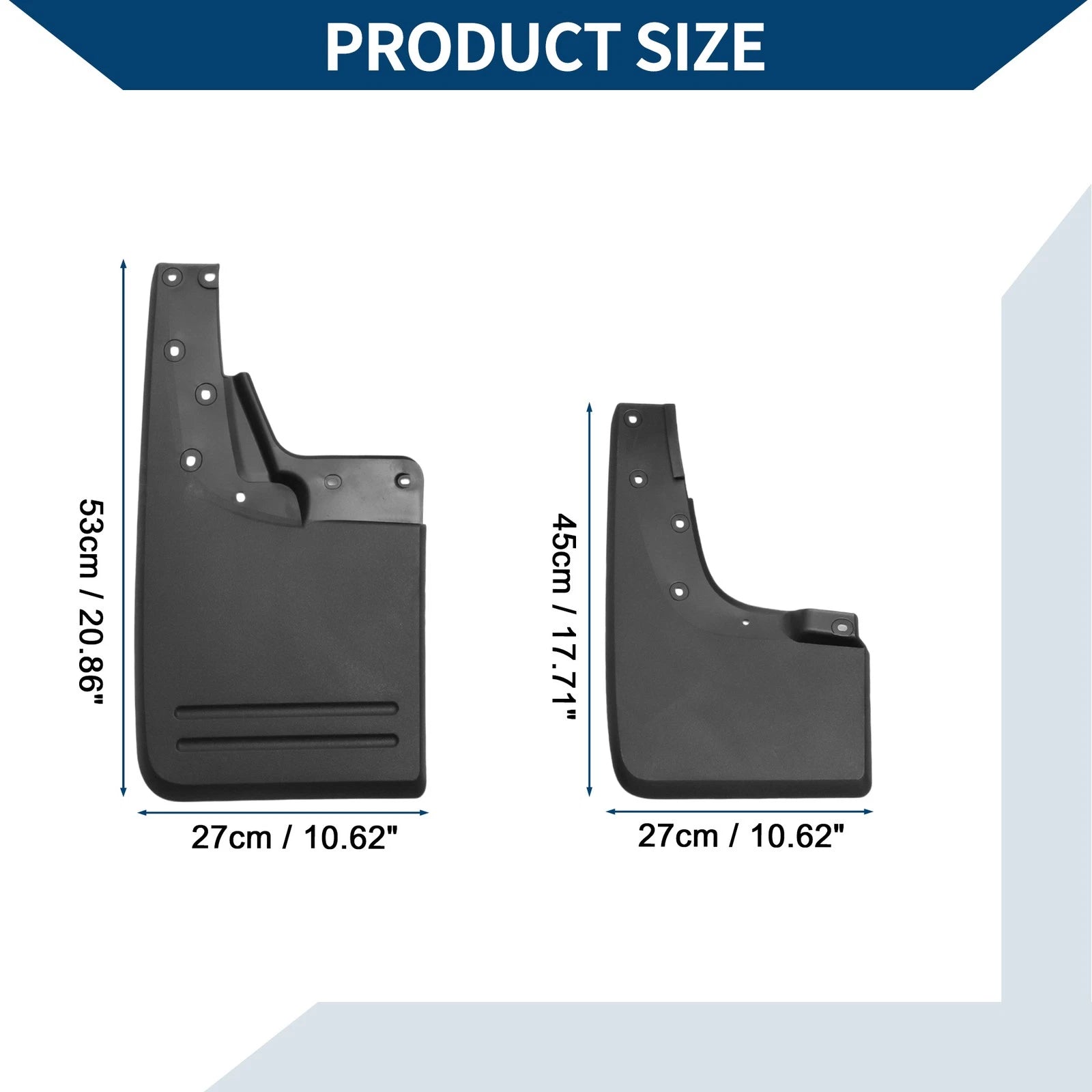 Set of 2 Mud Flaps Splash Guards for Volkswagen Amarok (2023–2024)