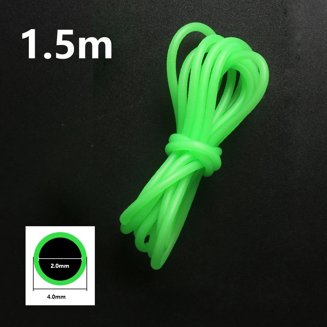 Luminous Tube Line 0.8mm/1mm/1.5mm/2mm for Night Fishing (1/1.5m Length)
