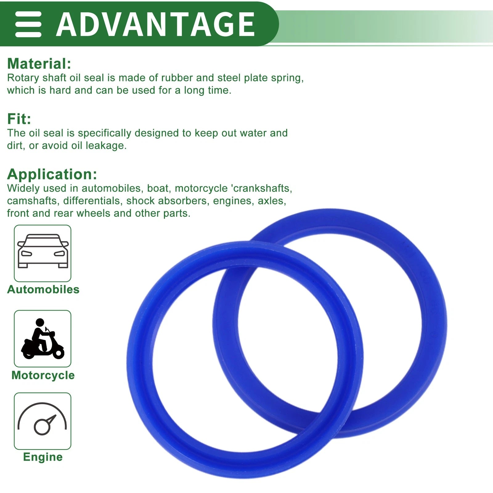 Set of 5 Oil Seal Ring 50x60x6mm for Rotary Shaft (High Pressure)