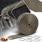 Exhaust Header Heat Wrap for Universal Applications (50FT, 2", Titanium)