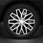 16" Silver/Black Hubcaps/Wheel Covers for Steel Wheels 'Universal' Style