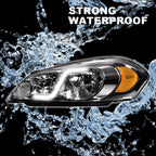 Clear Chrome LED DRL Headlights for Chevy Impala/Monte Carlo (2006–2013)