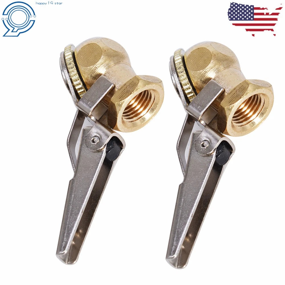 2Pcs Lock On Tire Inflator Air Chuck 1/4" for Universal Use
