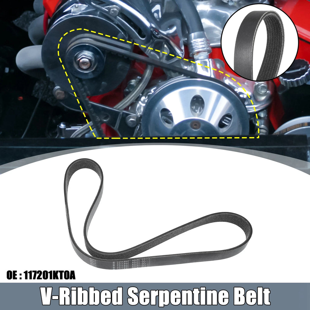 V-Ribbed Serpentine Drive Belt No.117201KT0A for Nissan Versa (2012–2019)