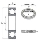 Deep Groove Ball Bearings 100x140x20mm for Scooter Skateboard (N/A)