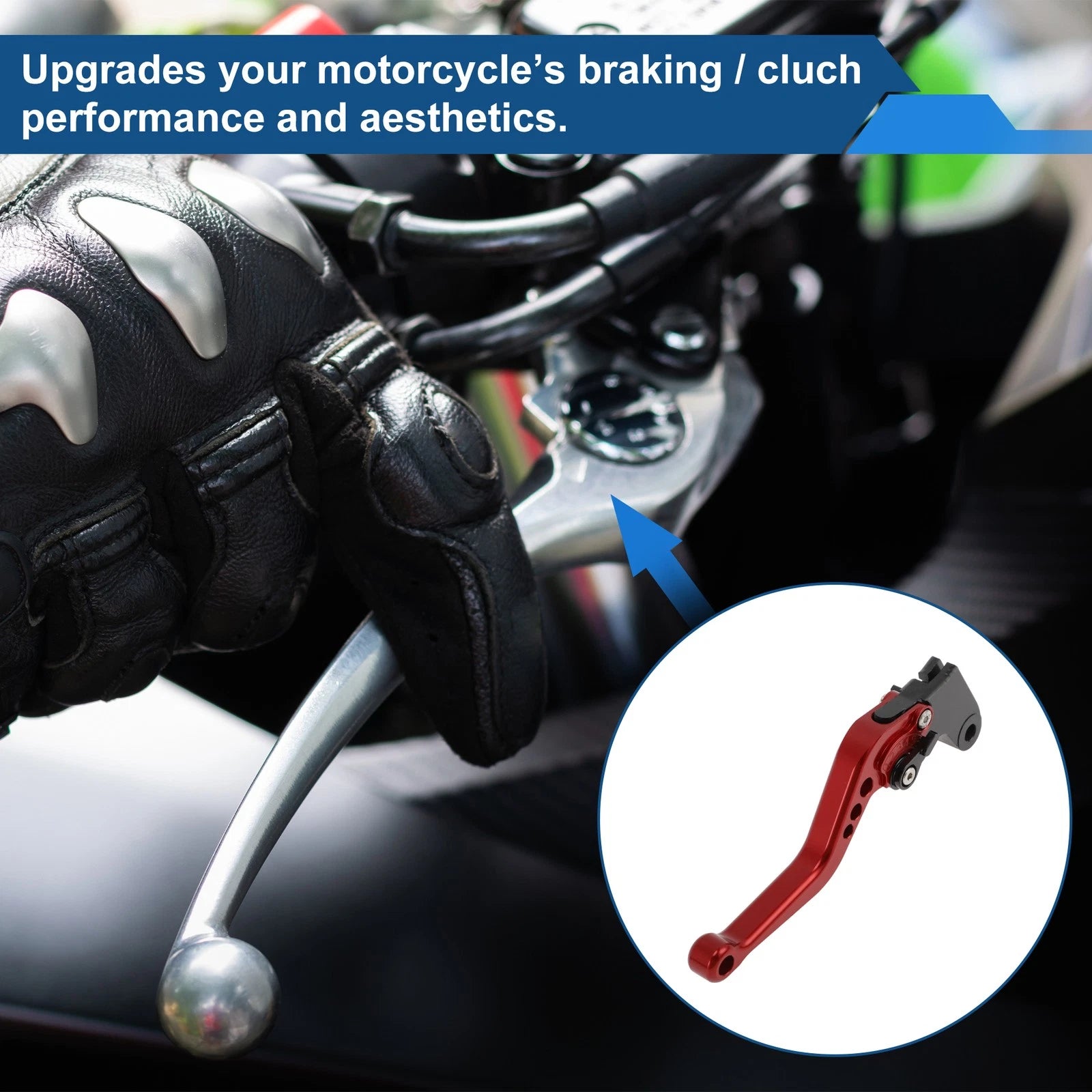 Adjustable Short Brake Clutch Levers 1 Pair for Honda CBF600/SA (2010–2013) Red
