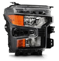 Halogen Headlight for Chevy Silverado 1500 (2022–2026) Black w/Bulb, Right