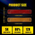 Set of 4 Smoked LED Side Marker Lights for Hummer H2 (2003–2009)