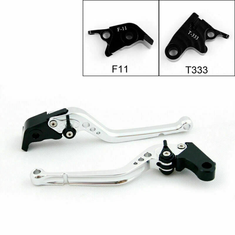 Long Brake Clutch Levers for Speed Triple Daytona 675R (2011–2014) Silver T9