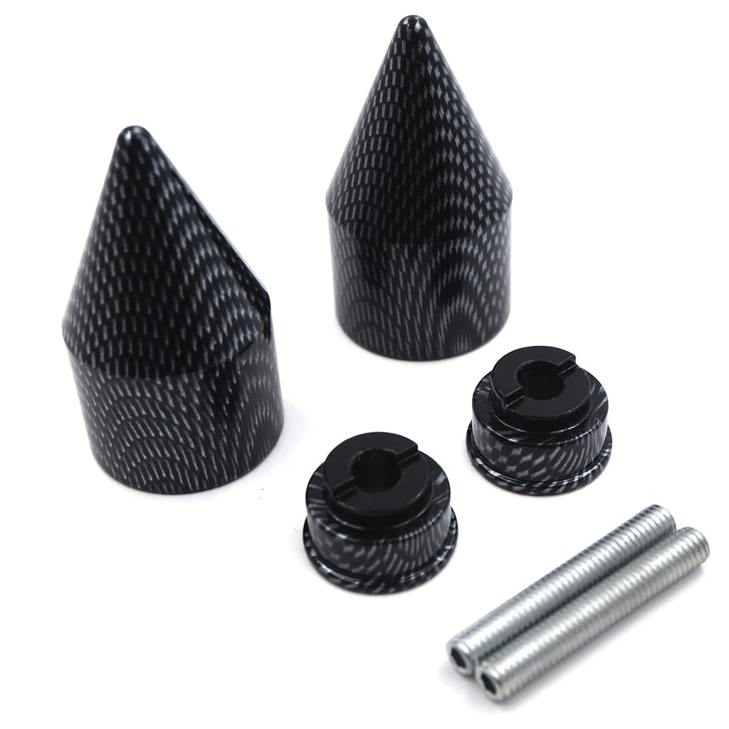 Set of 2 Carbon Spike Bar Ends for Honda Gold Wing GL 1800 (2001–2013)