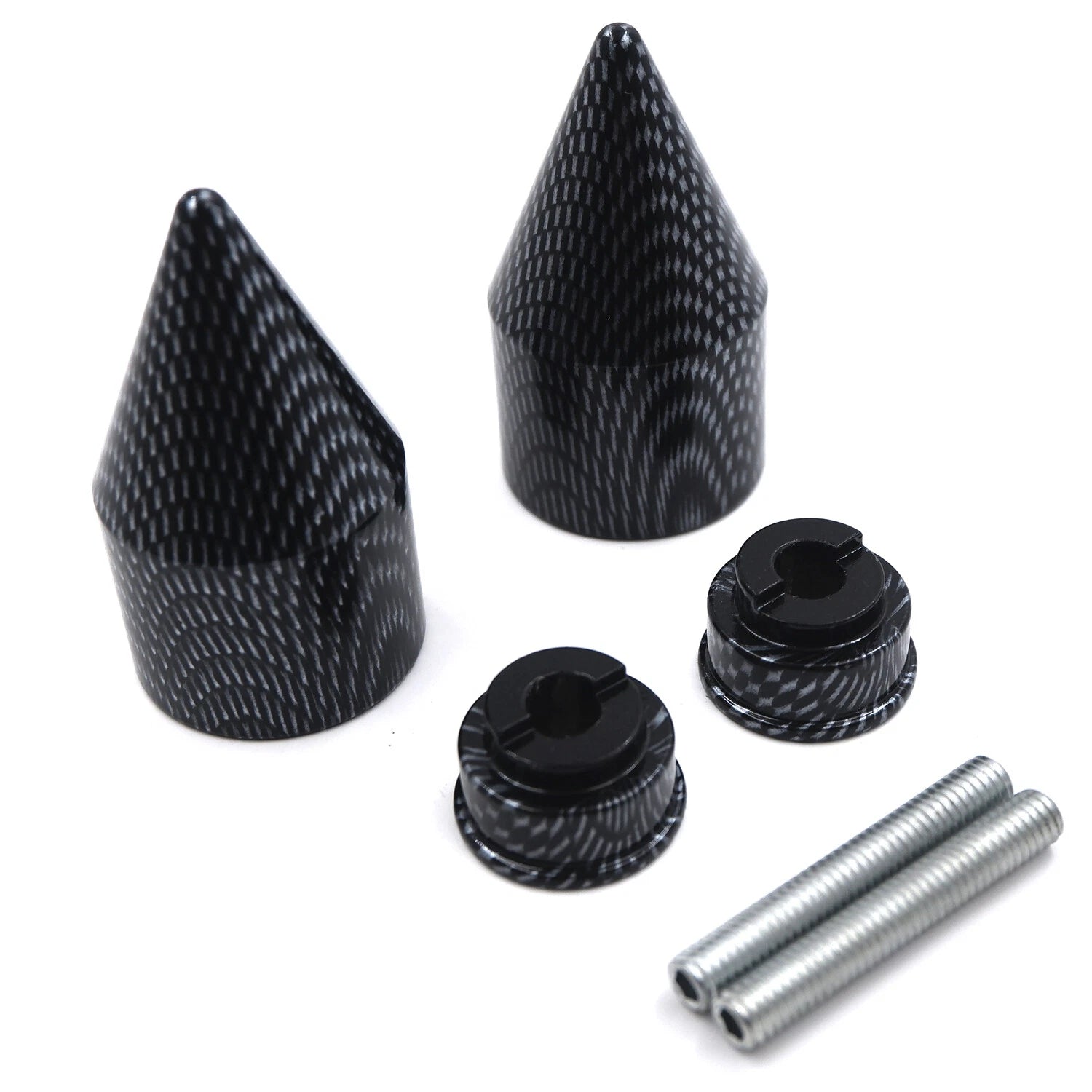 Set of 2 Carbon Spike Bar Ends for Honda Gold Wing GL 1800 (2001–2013)