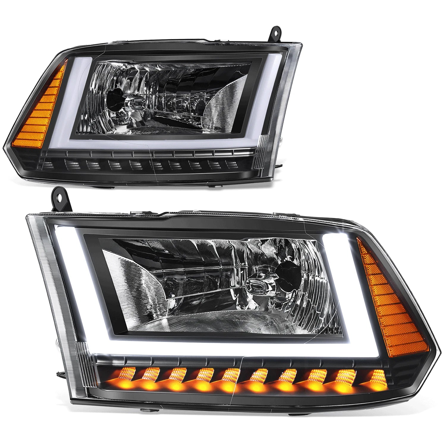 U-LED DRL Sequential Turn Signal Headlights for RAM 1500 (2009–2024)