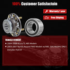Set of 4 Wheel Hub Bearings for Acura TL (2004–2008) with ABS