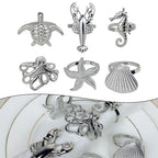 Napkin Rings with Marine Creatures for Table Decor